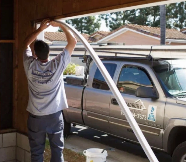 Garage door pro fixing garage door frame