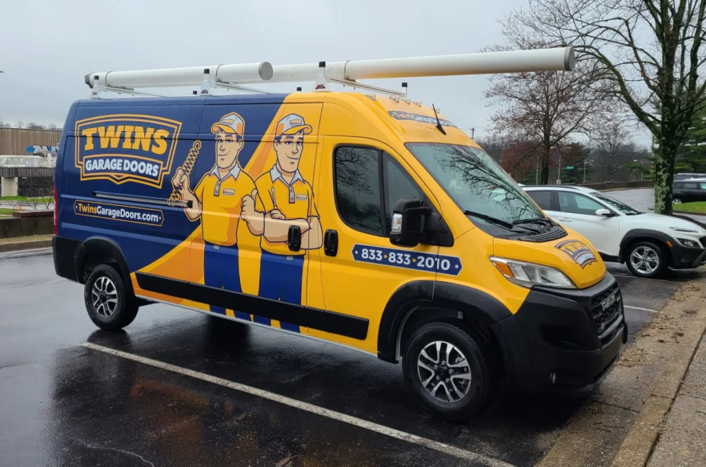 Twins garage doors Superpro work van 