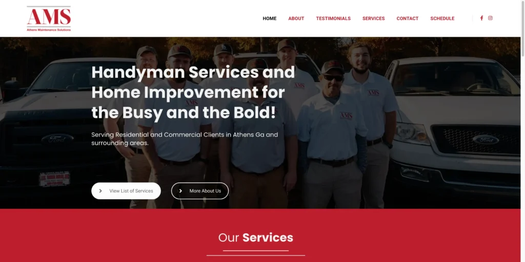 Athen Maintenance Solutions Handyman Services in Athen, GA homepage website