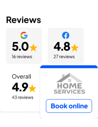 Reviews and ratings for a home services business