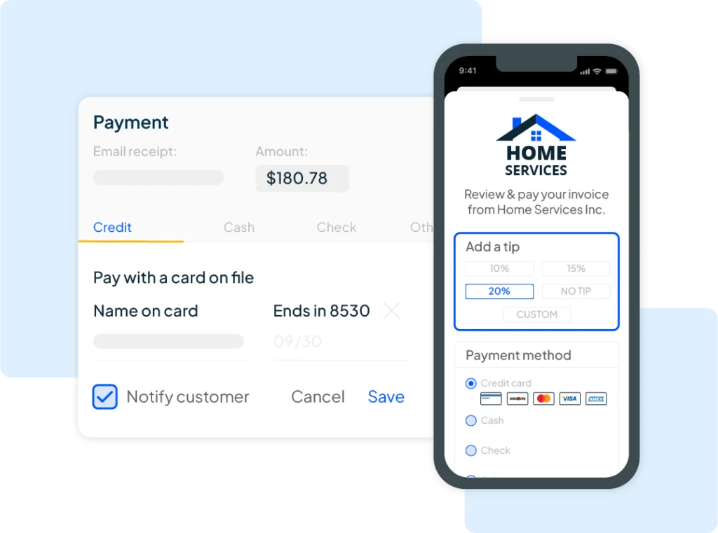 Electrician business payment software from Housecall Pro