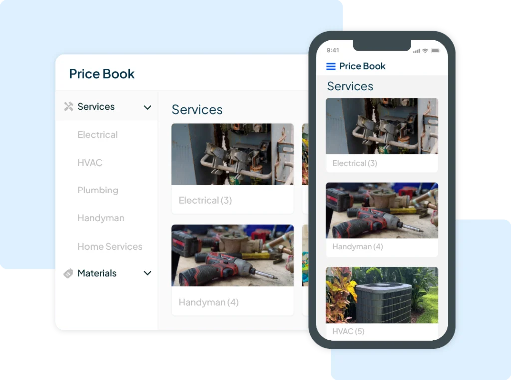Price book software from Housecall Pro