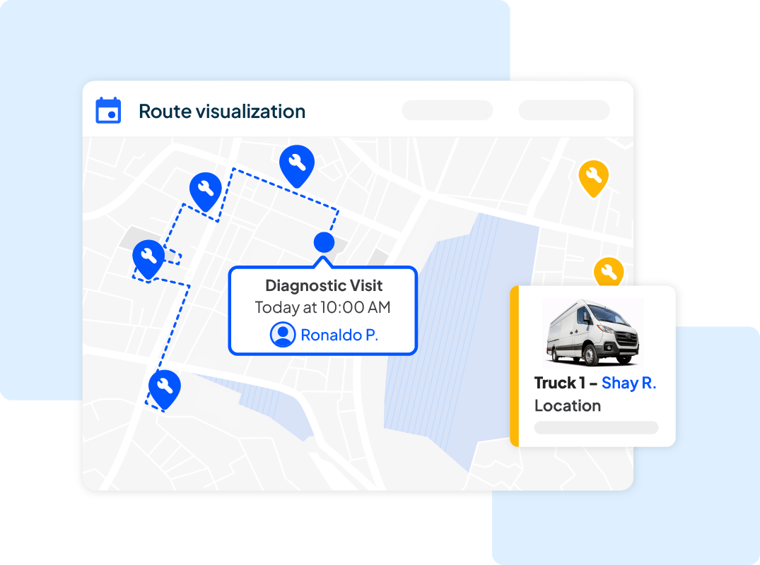 Route visualization map view