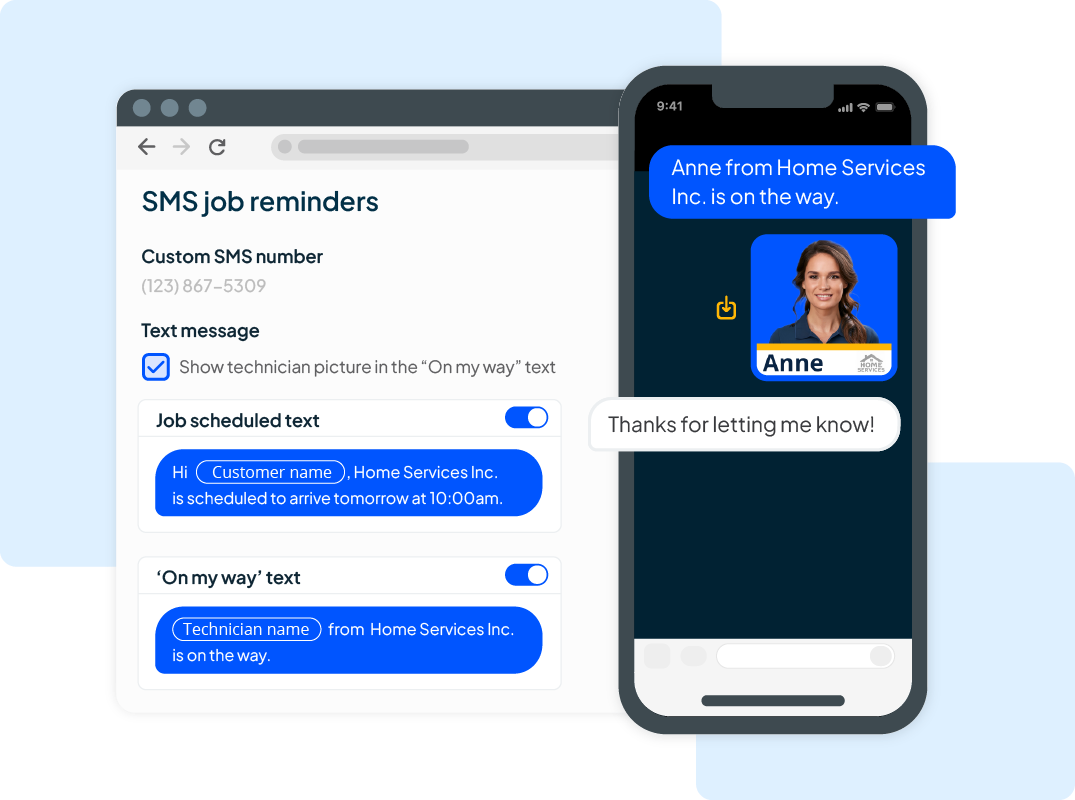 SMS appointment reminder software from Housecall Pro