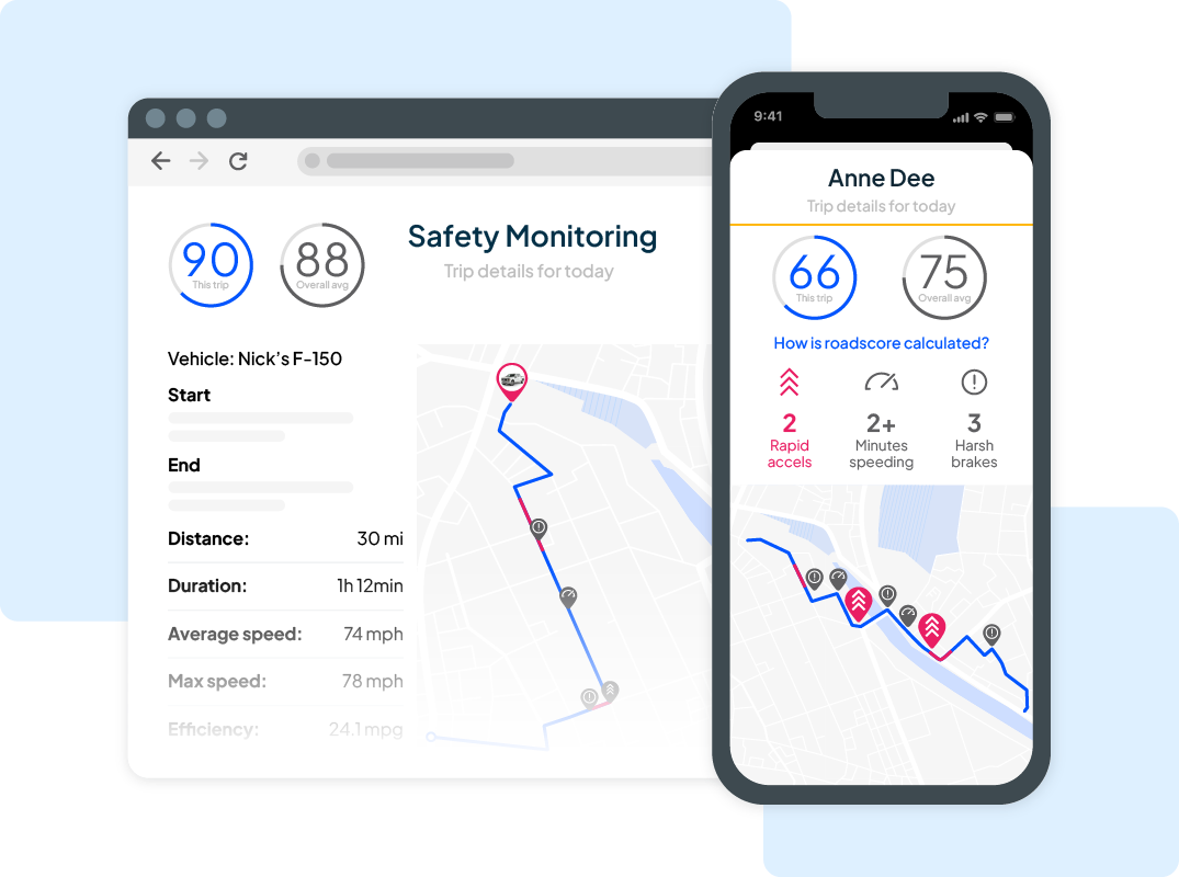 Housecall Pro driver safety monitoring dashboard